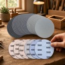 Brusné papíry 125 mm na suchý zip 24 ks Zrnitost 1000 až 5000 Bez otvorů Latex a karbid křemíku Šedé Pro mokré i suché broušení 2