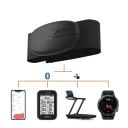 Brust-Herzfrequenzsensor Coospo H6 Bluetooth ANT+ IP67 Genauigkeit ±1 BPM Akkulaufzeit 300 h Verstellbarer Gurt 65–95 cm 60 x 33,8 x 12,2 mm 2