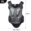 Brust- und Rückenprotektor für Erwachsene Größe XL Schutzweste Rückenhöhe 62 cm Taillenumfang 105–135 cm schwarz für Motocross 4