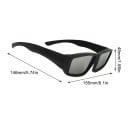 Brýle na pozorování zatmění Slunce 5 ks Certifikace ISO Tloušťka čočky 0,23 mm Rozměry 155 x 146 x 48 mm Černý rámeček se stříbrnými skly 3