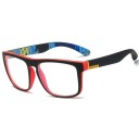 Brýle proti modrému světlu k počítači Hranaté plastové obroučky s matným povrchem Široké stranice Průhledné čočky Sportovní vzhled 4