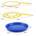 Bubble Blowing Tool Set 3 pcs Plastic PE Various Sizes of Wands and Dipping Bowl for Kids Colourful Aids for Outdoor Bubble Fun 2