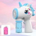 Bublifuc electric în formă de unicorn cu ventilator pentru crearea de bule de săpun Jucărie distractivă pentru copii Alegeți din 3 culori 1