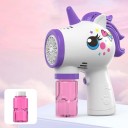 Bublifuc electric în formă de unicorn cu ventilator pentru crearea de bule de săpun Jucărie distractivă pentru copii Alegeți din 3 culori 3