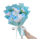 Buchet de flori artificiale Vinil Figurine de pisici din desene animate Decorare drăguță Cadou de Ziua Îndrăgostiților Aniversare Decorare elegantă Interior 4