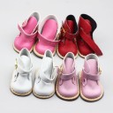 Buckle Shoes for 43 cm Doll Ankle Boots Made of PU Leather with Gold Buckle Accessory for Dressing Up and Playing for Children 7