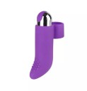 Buet vibrerende fingerhylster formet som en tunge med hak, 10 vibrationstilstande, fingerløkke og vibrerende æg, 8,5 cm, diskret emballage 5