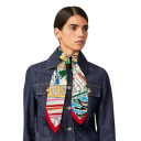 Bufanda cuadrada de moda Bufanda multifuncional para la cabeza, el cuello y el cuerpo Tendencia de verano Accesorio para mujer Estilo de la Riviera 6