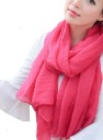 Bufanda de algodón para mujer 180 x 55 cm Tela ligera de un solo color con estructura ligeramente arrugada Para el cuello y sobre los hombros 12