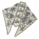 Bufanda de encaje romántica 130 x 45 cm Bufanda triangular para la cabeza y el cuello Diadema floral Accesorio ligero y plegable Cuatro 17