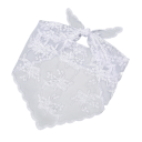 Bufanda de encaje romántica 130 x 45 cm Bufanda triangular para la cabeza y el cuello Diadema floral Accesorio ligero y plegable Cuatro 10