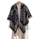 Bufanda de mujer 130 x 130 cm Bufanda de poliéster con un diseño sencillo y flecos Elegante complemento de moda ligero Bufanda cómoda y estilosa para uso durante todo el año 4