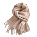 Bufanda de mujer 135–175 cm Bufanda de lana suave de un solo color con extremos desflecados Accesorio de moda elegante y cálido adecuado para el otoño y el invierno 24