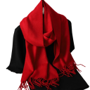 Bufanda de mujer 33x180 cm Bufanda suave de un solo color con flecos Accesorio ligero y cálido de poliéster Bufanda elegante 6