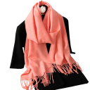 Bufanda de mujer 33x180 cm Bufanda suave de un solo color con flecos Accesorio ligero y cálido de poliéster Bufanda elegante 20
