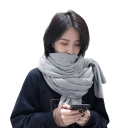 Bufanda de mujer de un solo color 190 x 50 cm Algodón y acrílico Accesorio suave y cómodo Diseño elegante y sencillo Bufanda estilosa para uso diario 7