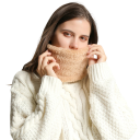 Bufanda de mujer peluda 25 x 15 cm Cuello cálido y suave de poliéster fino Accesorio elegante de invierno para uso diario y ocasiones especiales 3