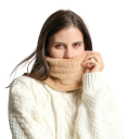 Bufanda de mujer peluda 25 x 15 cm Cuello cálido y suave de poliéster fino Accesorio elegante de invierno para uso diario y ocasiones 4