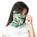 Bufanda deportiva para la cara con motivo de rana de poliéster verde, bufanda transpirable, protección contra el sol y el polvo para deportes 2