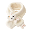 Bufanda infantil 60–80 cm con conejo 3D adorable y patitas Accesorio suave y cálido de poliéster Bufanda de invierno cómoda para niños y niñas con un alegre motivo animal 5