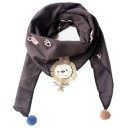 Bufanda infantil con pompones J597 26