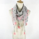 Bufanda infantil de primavera/otoño con corazones J2457 4