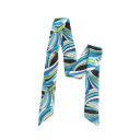 Bufanda larga y estrecha para mujer 4 × 100 cm Estampado Accesorio de moda multifuncional para la cabeza Diadema para el cabello Adorno para el mango del bolso 3