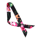 Bufanda multifuncional para mujeres 4 × 100 cm Pequeño largo delgado estampado Bufanda de moda para la cabeza Diadema para el cabello 3