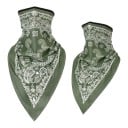 Bufanda transpirable para la cara y el cuello con punta triangular y patrón paisley en talla universal para moto, esquí y senderismo 14
