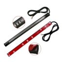 Buigbare rem LED strip voor motor 12 V met 48 diodes Zelfklevende achterkant Afmetingen 20,5 x 1,3 x 0,8 cm Kabel ongeveer 50 cm Rubber en plastic 6