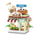 Building Set Café 6 x 3.2 x 5.9 cm 120 pcs MINI House Coffee Construction Blocks for Children Girls Boys Creative Toy Decoration Gift 1