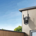 Buitenbeveiligingscamera 15MPx met drievoudige lens 3x5MP WiFi persoonsdetectie UHD nachtzicht 10x zoom en bidirectionele audio 3