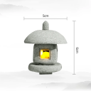 Buitendecoratief beeld 5 x 6 cm met LED Warm wit licht Gemaakt van zandsteen Buitenlichtdecoratie Tuinbeeldje met verlichting 2