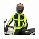 Bunda reflexiva para moto Unisex com gola e bolsos com fecho Ajuste de mangas e cintura Poliéster e nylon Amarelo neon e preto Para scooter 5