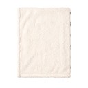 Bunte Decke für Babys 100 x 75 cm mit unregelmäßigen schwarzen Flecken auf weißem Hintergrund und flauschiger Rückseite zum Wickeln und Decken 3