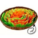 Bunte Filz-Schnüffelmatte für Hunde Durchmesser 40 cm faltbares interaktives Spielzeug für langsames Füttern und Geruchstraining 7
