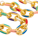 Bunte Schmuckset Halskette 40+7 cm Armband 16+5 cm Böhmische Schmuckstücke aus Zinklegierung Klassische Damenaccessoires Partygeschenk 3