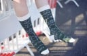 Bunte Socken mit Druck für Männer und Frauen Auffälliges Muster mit kontrastierender Ferse und Zehenbereich 100% Baumwolle Größe EU 38 bis 45 Für 7