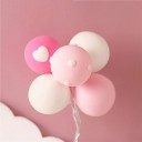 Bunte Tortendeko in Form von Luftballons 10 cm Pastellfarbene Schaumstoffdeko für Geburtstagstorte und Feiern 2