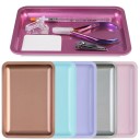 Bunter Metallteller 15x13 cm rechteckiges Ablageblech aus rostfreiem Stahl mehrere Farben universelle Verwendung Ablageschale Haushalt Werkstatt 2