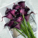 Buquê artificial de cala flor decorativa 35 cm PU com aparência realista para vaso decoração de casamento e decoração de interiores 1