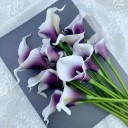Buquê artificial de cala flor decorativa 35 cm PU com aparência realista para vaso decoração de casamento e decoração de interiores 2
