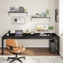 Bureau de bureau monochrome 199 cm Plateau et piètement dans la même teinte Bureau de travail pour deux personnes sur pieds carrés Charge maximale jusqu'à 90 kg 10