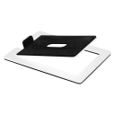 Bureauhouder voor luidsprekers van koolstofstaal met schokdemping 15,5 x 11,5 cm binnen 12 x 8 cm voor computerluidsprekers 2