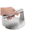 Burgereiden puristin 14 x 7,5 cm Ruostumaton teräksinen pyöreä lihapuristin grillaukseen BBQ burger press hampparipihvien muotti keittiötyökalu 4