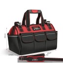 Bursă rezistentă și impermeabilă pentru unelte 42 x 22 x 28 cm Bursă Oxford de mare capacitate cu buzunare pentru electricieni și meșteșugari 5