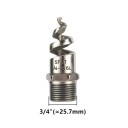 Buse en spirale en acier inoxydable 3/4" 25,7 mm 316L avec filetage extérieur anti-obstruction, large pulvérisation pour l'irrigation 2