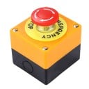 Buton de urgență STOP impermeabil 78×72×64 mm ABS+metal 660V 10A buton de siguranță roșu-galben pentru mașini industriale 1