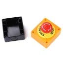 Buton de urgență STOP impermeabil 78×72×64 mm ABS+metal 660V 10A buton de siguranță roșu-galben pentru mașini industriale 2
