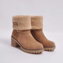 Buty zimowe damskie na obcasie J834 12